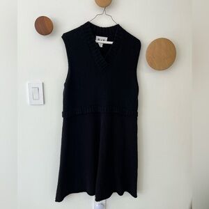 FLAX By Angelheart Dress Vintage Black Wool Mini Dress or Tunic